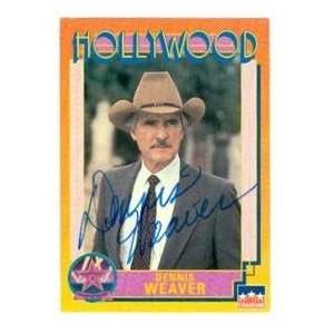 Dennis Weaver autographed Hollywood Walk of Fame trading card