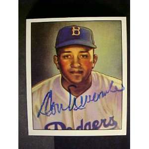 Don Newcombe Brooklyn Dodgers #23 1950 Bowman Reprint Signed Baseball 