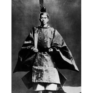  Emperor Hirohito in His Coronation Clothing Stretched 