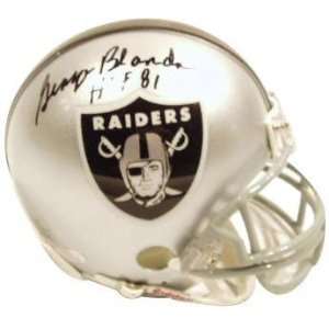 George Blanda Oakland Raiders Autographed Mini Helmet with HOF 81 
