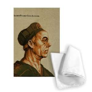  Jakob Fugger (woodcut) by Hans Burgkmair   Tea Towel 100% 