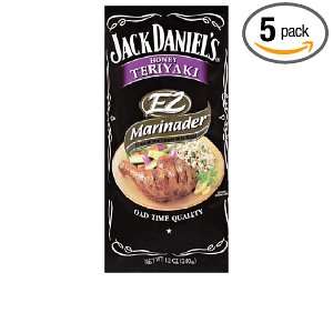 Jack Daniels EZ Marinader, Honey Teriyaki, 12 Ounce Bags (Pack of 5)