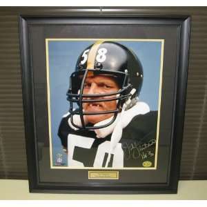 Jack Lambert Autographed/Hand Signed Pittsburgh Steelers Framed 16x20 