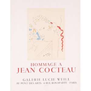  Hommage a Jean Cocteau, 1967 by Jean Cocteau, 11x15