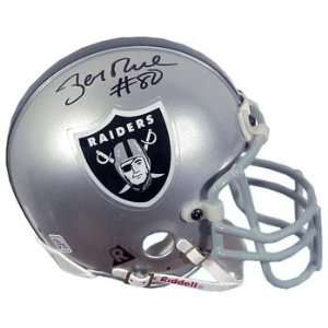 Jerry Rice Autographed/Hand Signed Oakland Raiders Replica Mini Helmet