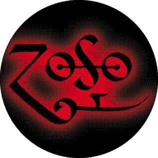  Led Zeppelin   Zoso (Jimmy Page Symbol)   1 1/2 Button 