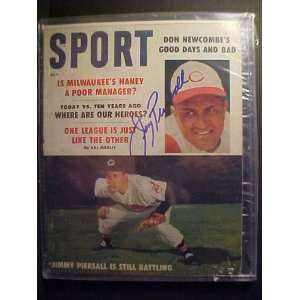 Jimmy Piersall Cleveland Indians Autographed July 1959 Sport Magazine
