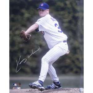  Kerry Wood Signed Cubs Action 20K Game 16x20 Everything 