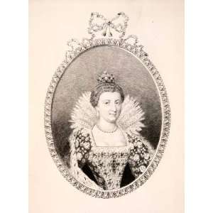   King Henry IV France Regent Queen   Original Etching