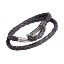 Miansai Braided Leather Bight Wrap Bracelet