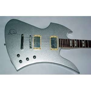 Les Paul Autographed Signed Silver Sparkle Guitar & Video Proof