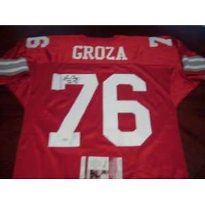  Lou Groza Signed Jersey   Ohio State hof Jsa coa: Sports 
