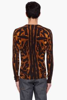 Alexander Mcqueen Leopard Print V neck Sweater for men  