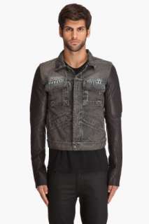 Rick Owens Drkshdw Denim Leather Jacket for men  