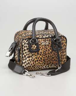 Z0M36 Dolce & Gabbana Triple Zip Ocelot Print Handbag