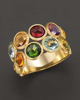Marco Bicego Jaipur 2 Row Multi stone Ring   Rings   Shop by Style 