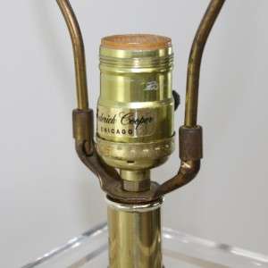 VTG Frederick Cooper Brass & Lucite Lamp Hollywood Regency Mid Century 