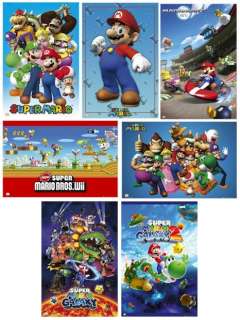 VIDEO GAME POSTER 7 SET ~ SUPER MARIO LOT Brothers  