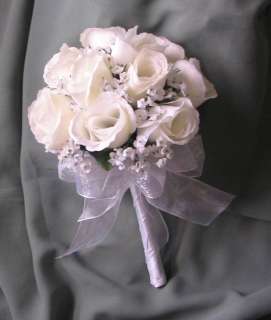 PICK YOUR COLOR** 12 Rose Clutch Bouquet, bridesmaid/bridal/wedding 