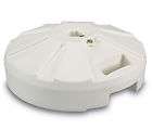 White Resin Round Patio Umbrella Stand Base Unfilled