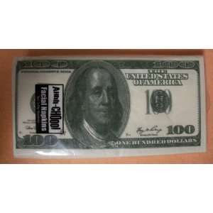  100 Dollar Bill Printed Napkins Tissues Health & Personal 