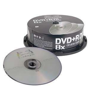   5GB 240 Minute DVD+R Double Layer Media 25 Piece Spindle Electronics