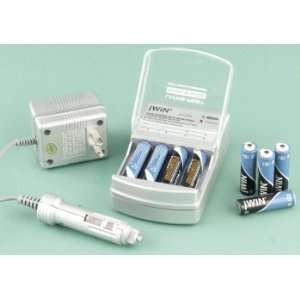   Rapid Charger with 4 Rechargeable NiMH AA Batteries