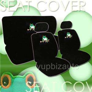 NEW 11PC UNIVERSAL CAR SEAT COVERS STEERING FROG DESIGN  