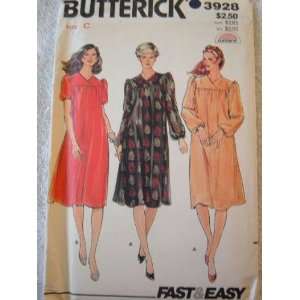   DRESS SIZE 16 18 20 VINTAGE BUTTERICK FAST & EASY SEWING PATTERN #3928
