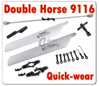 Double Horse 9116 Helicopter Parts Main Tail Blade + Balance Bar 
