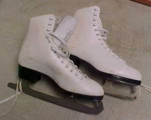 White Lange Caprice Womens Ice Skates Size 9 2/3  