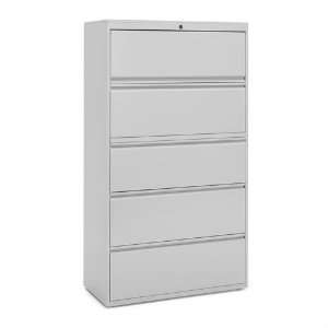 Standard Lateral Five Drawer File Cabinet Pull Type Square Front 