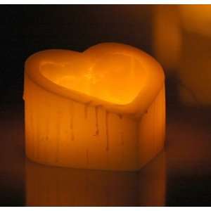  Flameless Heart Shaped Candles 5 wide