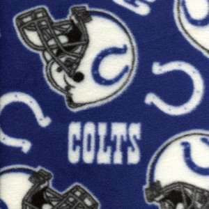  Indianapolis Colts Royal FLEECE Fabric (By the Yard): Arts 
