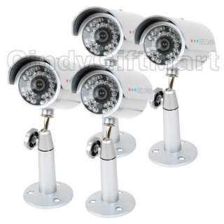 4x dummy infrared style bullet outdoor security cameras kit