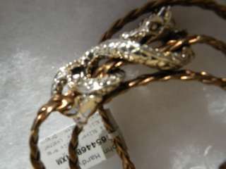 John Hardy Sterling Silver & Leather Dragon BRAIDED Bracelet Bronze 