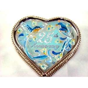   Catcher Heart Shaped Jewelry Boxes 25th Anniversary 