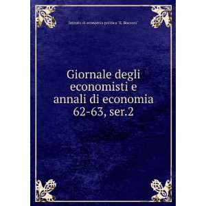   (Italian Edition) Istituto di economia politica Bocconi Books