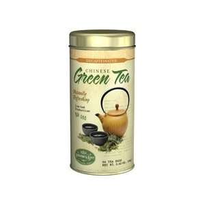 Chinese Green Tea Decaffeinated 1 Tin 36 Tea Bags Per Tin  