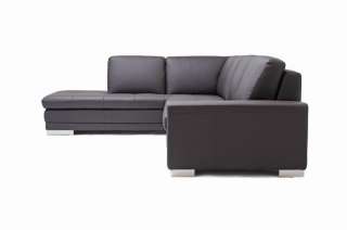 MODERN brown CALISTA leather SoFa SectionaL reverse  