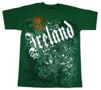   Irish Emigrant Store   Unitas Ireland Fleur Irish Crest Soccer T Shirt