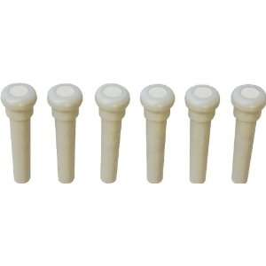   Ivory Acoustic Guitar Bridge Pins White Pearl Dot Musical Instruments