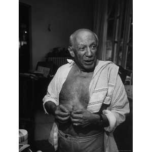 Informal Portrait of Artist Pablo Picasso at Notre Dame de 