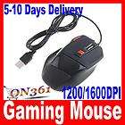 Wired Gaming Optical Mouse 1200/1600/2000 DP17 Buttons USD Mouse