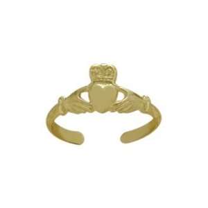  10 Karat Yellow Gold Claddagh Toe Ring Jewelry