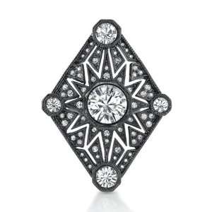 House of Harlow 1960   Four Point Triangle Ring   Palladium Plated 