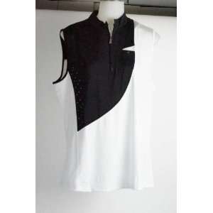  New Jamie Sadock Womens Sleeveless Golf Shirt Color:Black 