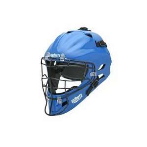   Hockey Style Catchers Helmet with Hook and Loop Pads and Face Mask