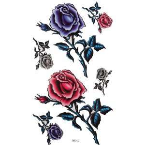 King Horse Men and women sexy waterproof tattoo sticker color roses 