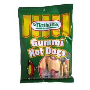 Gummi Hot Dogs   Nathans, 12 count Grocery & Gourmet Food